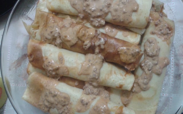 Panqueca de carne moída da Cris