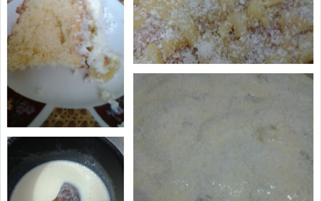 Torta gelada de abacaxi com coco