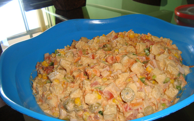 Salada de pão de forma da Fa