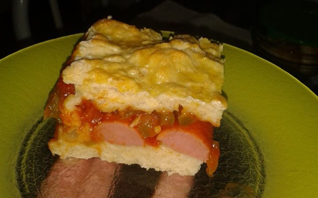 Torta salgada com massa de esfiha