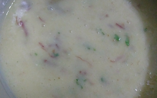 Creme de aipim com carne seca