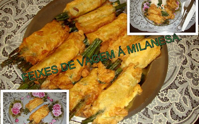 Feixes de vagem à milanesa