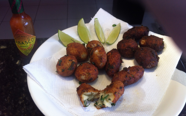 Bolinho de bacalhau levinho