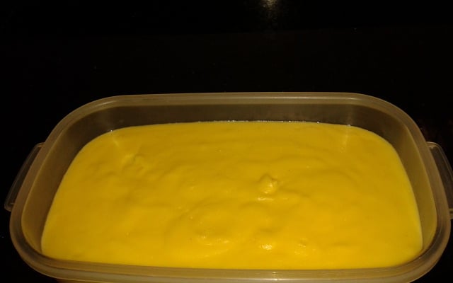 Curau com leite condensado e creme de leite