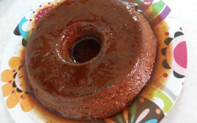 Pudim de chocolate e café