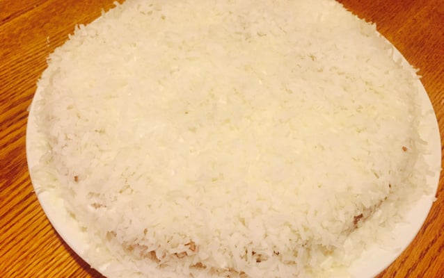Bolo gelado de abacaxi com coco