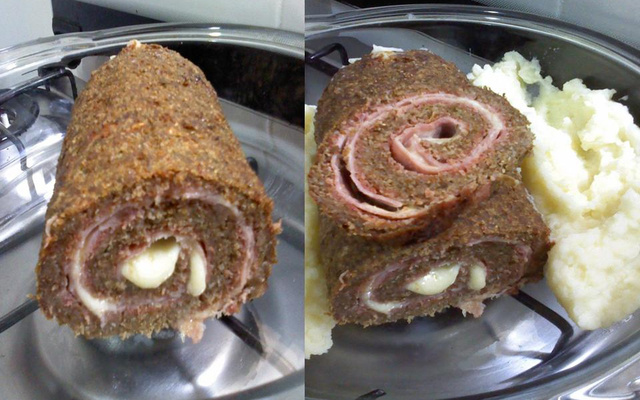 Rocambole de carne moída