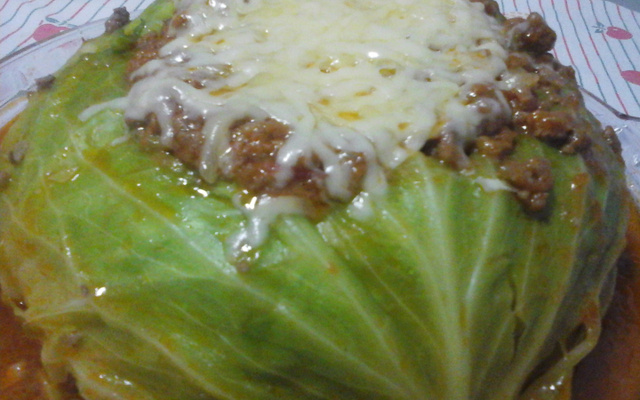 Repolho recheado da tais