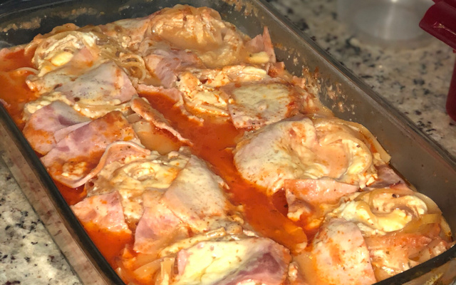 Macarrão talharim de forno