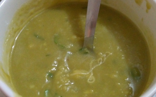 Creme de ervilha com bacon