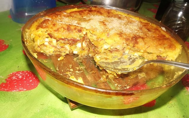 Escondidinho com batata baroa