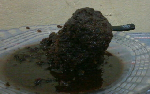 Bolo de caneca sem ovo com cobertura de chocolate