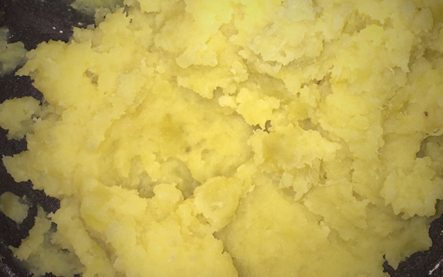 Purê de batata doce com salsinha