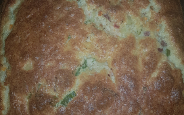 Souflé de legumes com calabresa