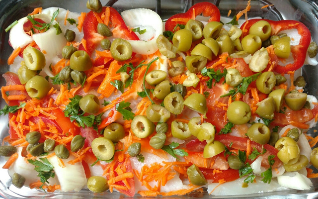 Filé de peixe ao forno