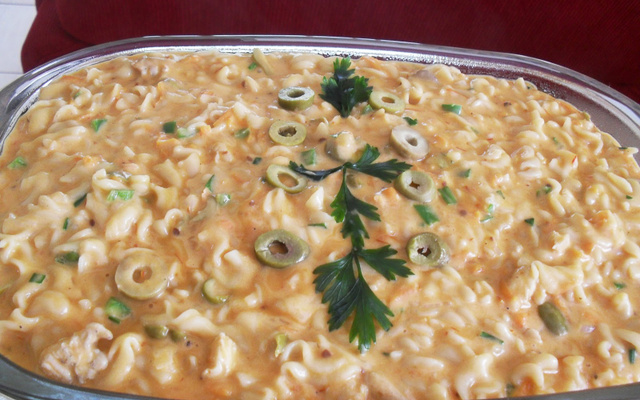 Macarrão cremoso com creme de leite