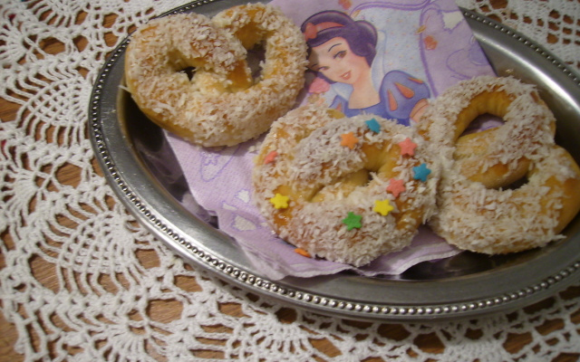 Pretzel de leite condensado e coco da Bia