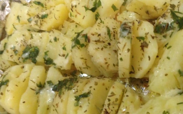 Batatas hasselback