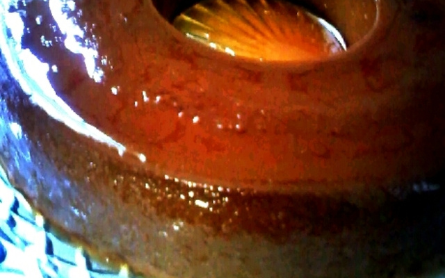 Pudim de banana e café