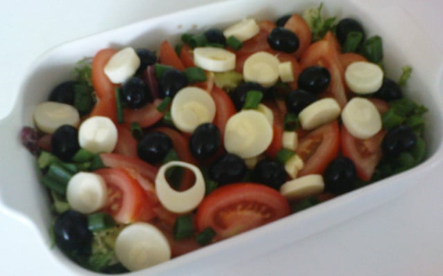 Salada com palmito
