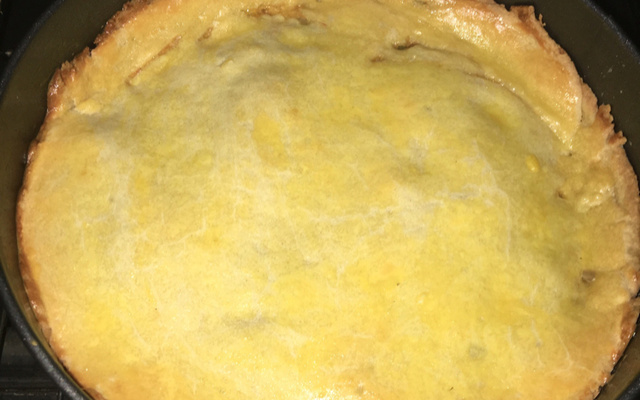 Torta de frango e requeijão com massa podre