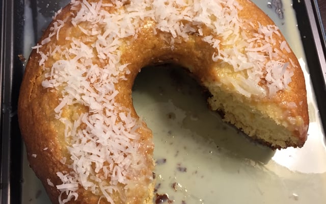 Bolo branco de liquidificador