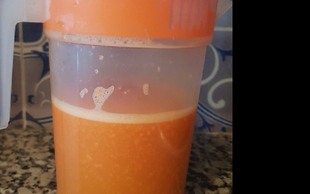 Receita de suco de laranja e cenoura