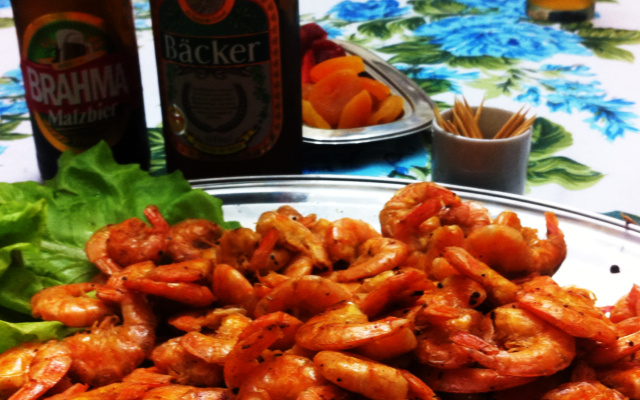 Camarão na pressão (no alho e óleo)