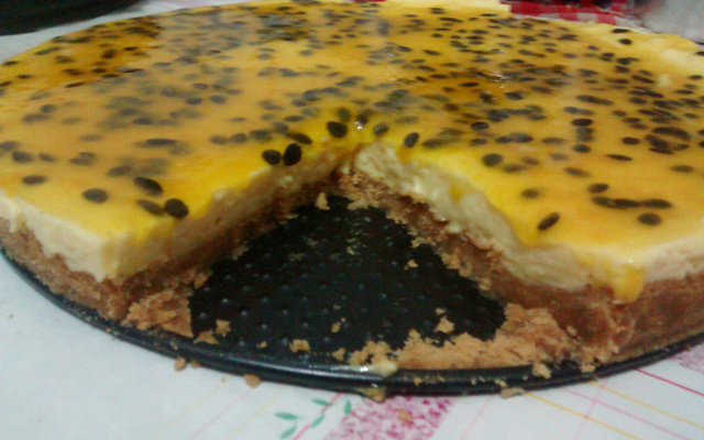 Torta de maracujá econômica