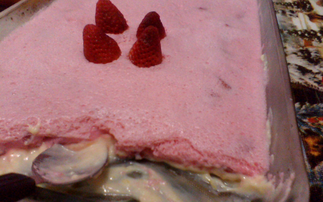 Espuma de morango fácil