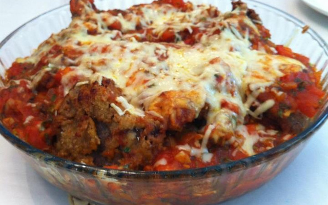 Bisteca de porco à Parmeggiana com Molho Agridoce