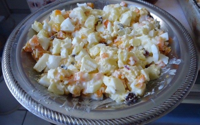 Salada de legumes com maçã