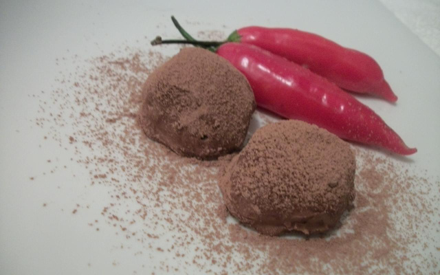 Trufa de chocolate com pimenta