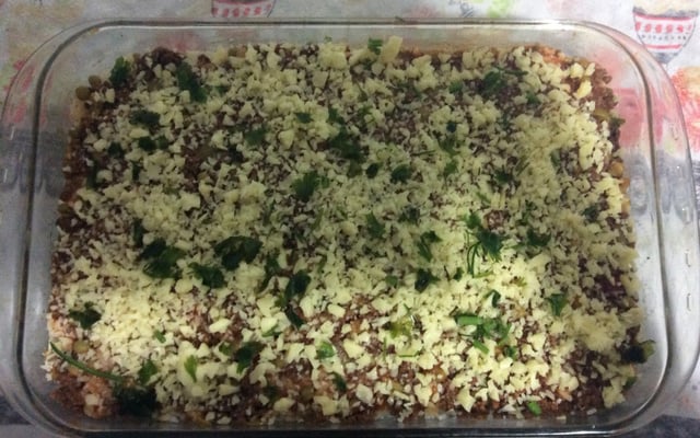 Risoto de carne moída