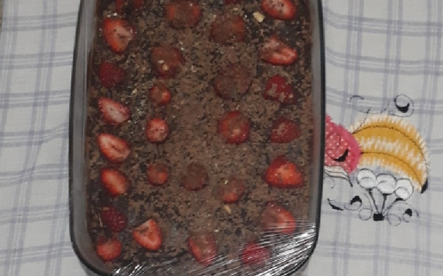 Pavê com cobertura de ganache