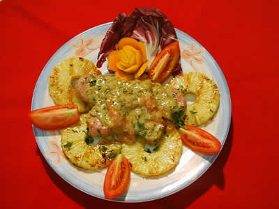 Filé mignon temperado pamplona com abacaxi