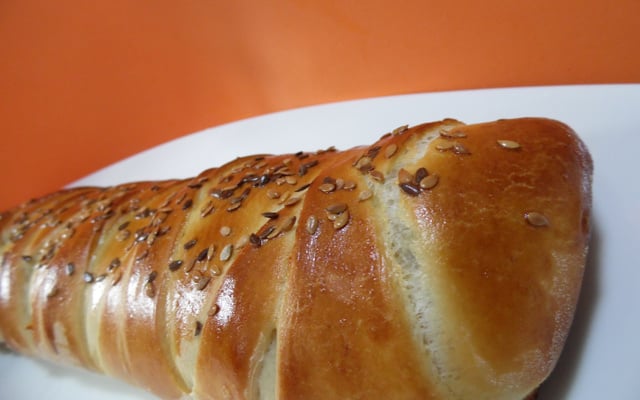 Pão com três opções de recheio