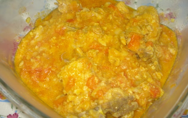 Bisteca de porco à minha moda na panela de pressão)