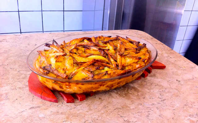 Pirarucu seco ao forno