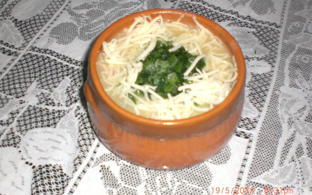 Caldo de batata e mandioquinha