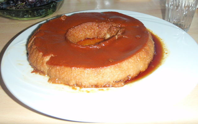 Pudim com sobras de bolo