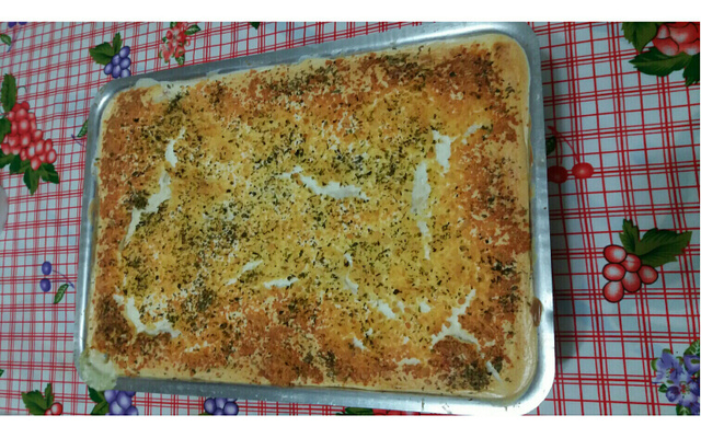 Lanche de forno delicioso