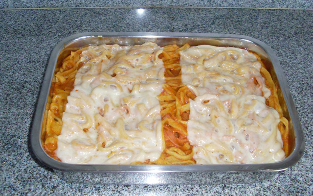Macarrão caseiro ao forno