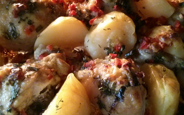 Coxinha de frango ao forno