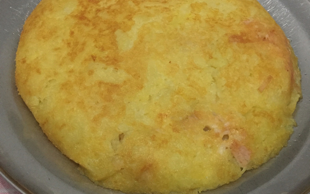 Batata recheada de frigideira