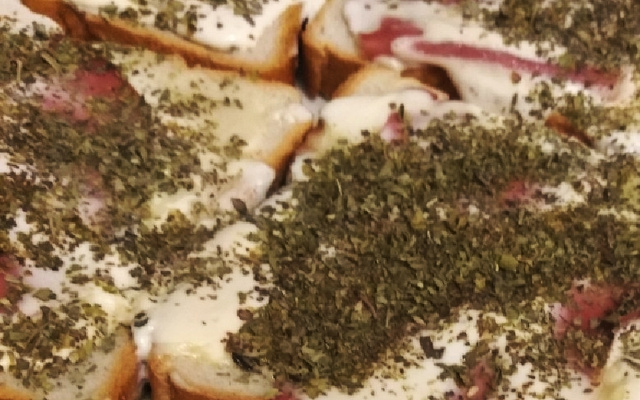 Pizza rápida de pão de forma