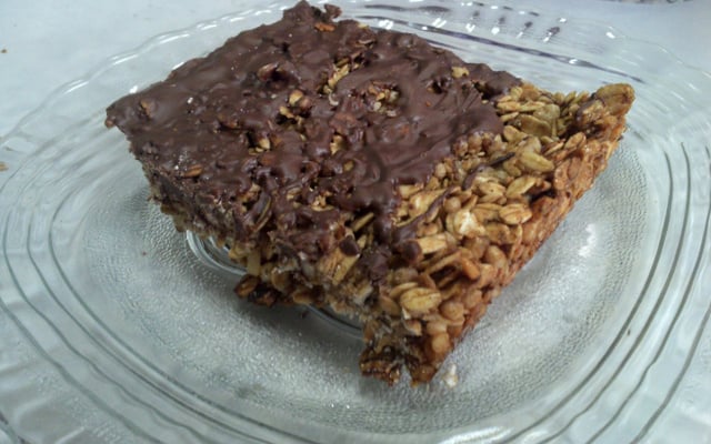 Barra de cereais com chocolate