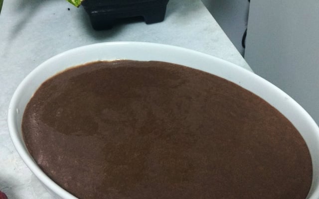 Mouse de cupuaçu com ganache de chocolate