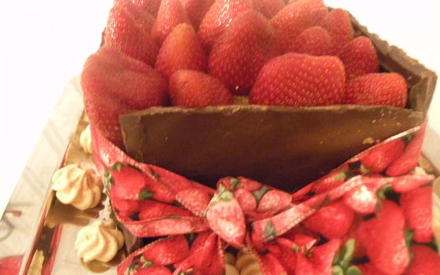 Bolo mousse de morango