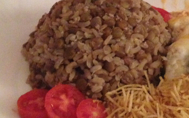 Arroz com lentilhas